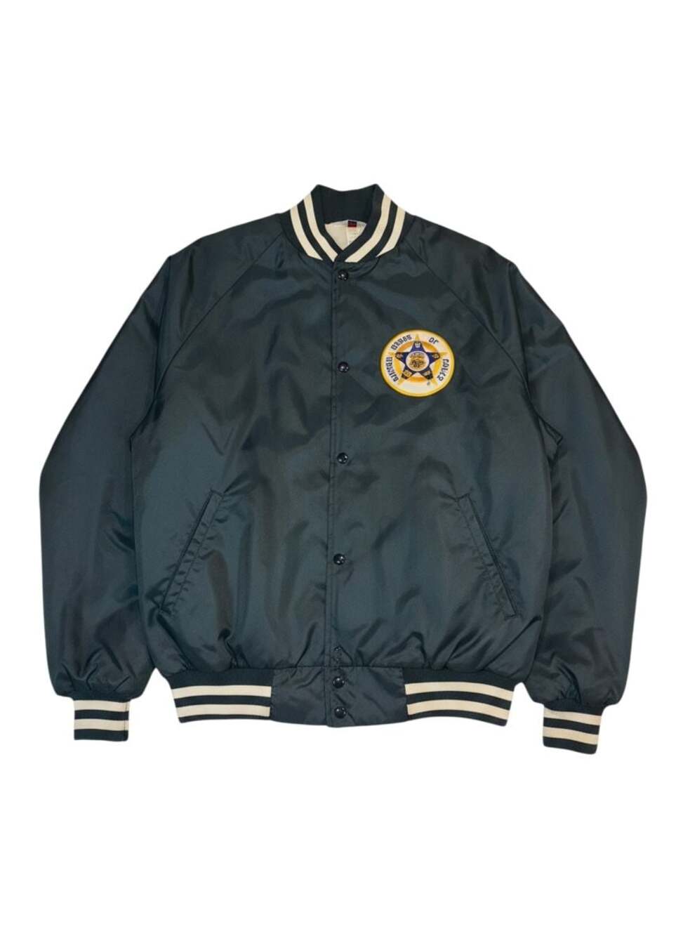 Vintage West Ark Fraternal Order of Police Satin Bomber Jacket